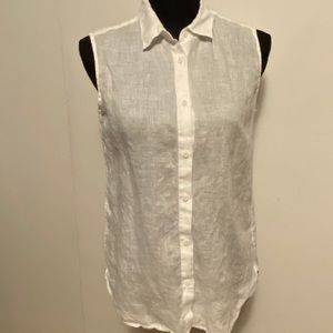 UniQlo Linen Sleeveless Button Up Shirt
